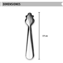 Pinza Hielo Inox. 19 cm