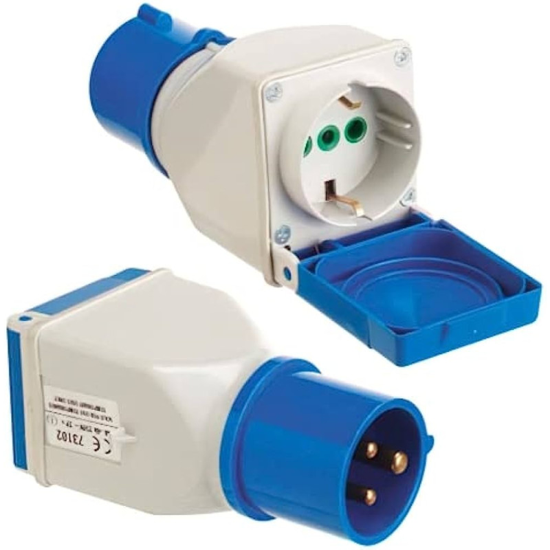 Adaptador Cetac 2P+T 16A - Schuko